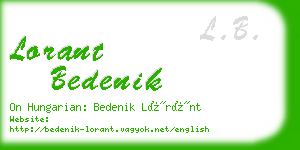 lorant bedenik business card